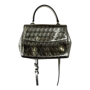 Michael Kors Ava Quilted Metallic Silver Top-Handle / Crossbody Bag‎